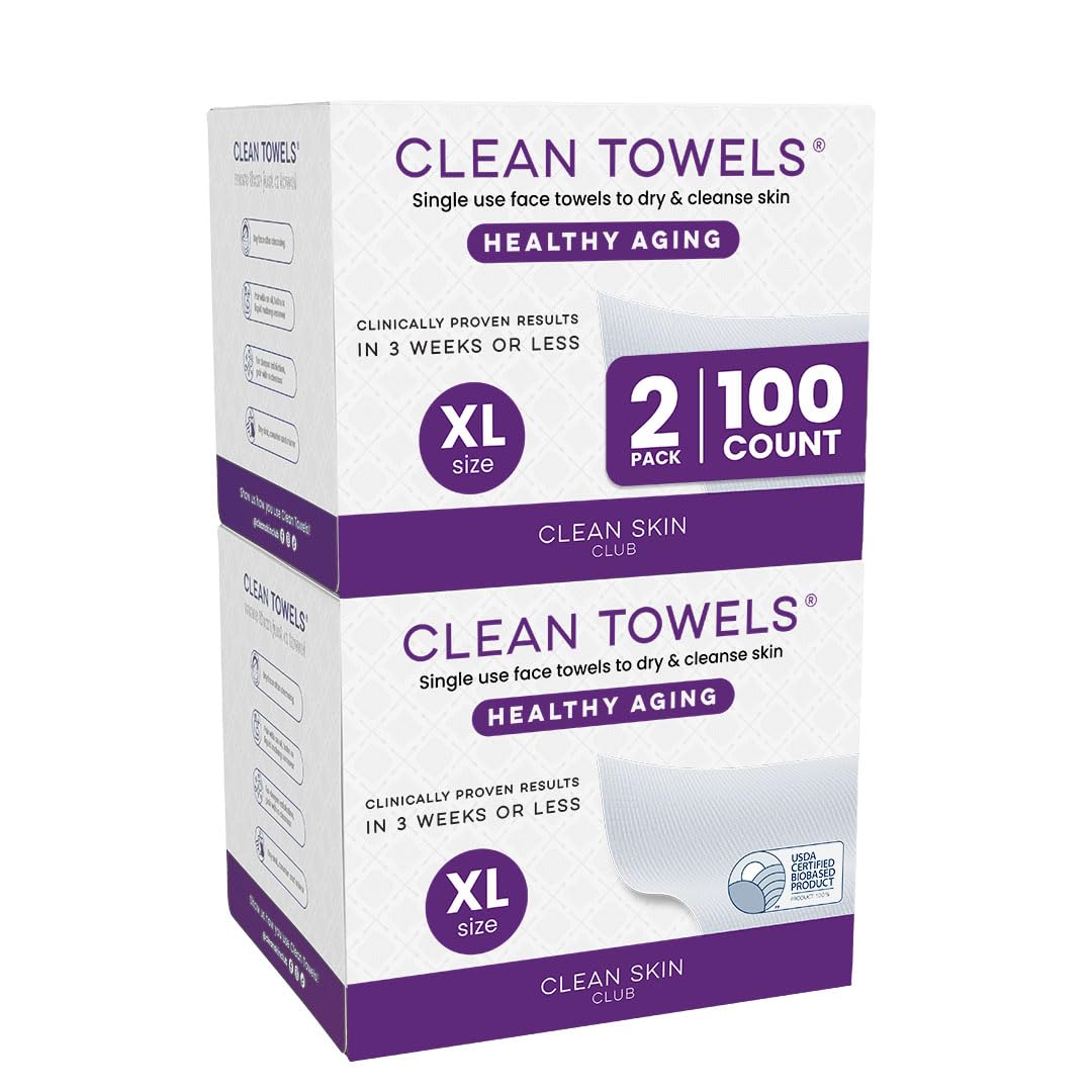 CLEAN SKIN CLUB Healthy Aging Clean Towels XL front view packaging