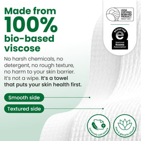 CLEAN SKIN CLUB Sensitive Skin Clean Towels XL with aloe and glycerin ingredients