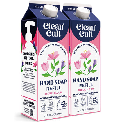 Cleancult Floral Bloom Liquid Hand Soap Refill front view
