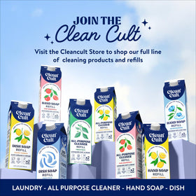 Cleancult Liquid Hand Soap Fresh Basil on a sink