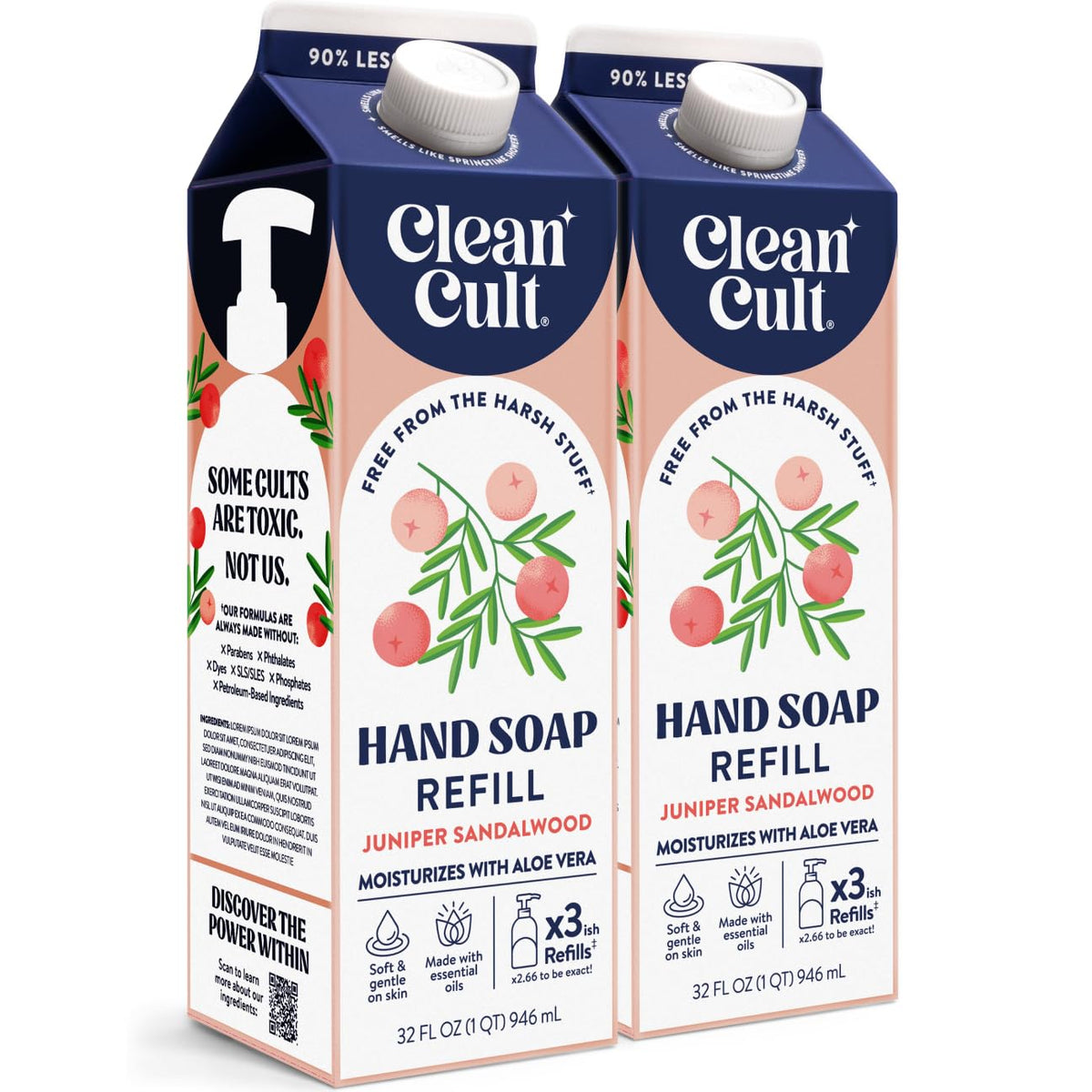 Cleancult Liquid Hand Soap Refill Juniper Sandalwood front view