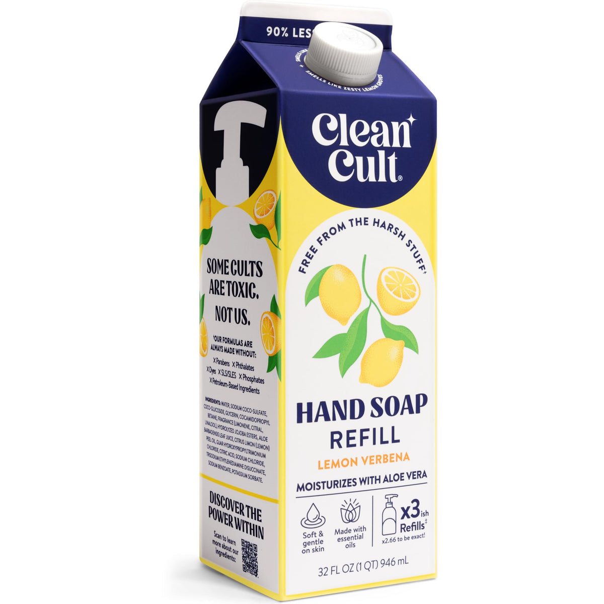 Cleancult Liquid Hand Soap Refill Lemon Verbena front view