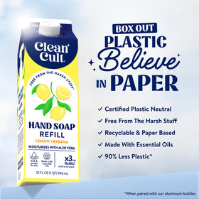 Cleancult Liquid Hand Soap Refill Lemon Verbena packaging