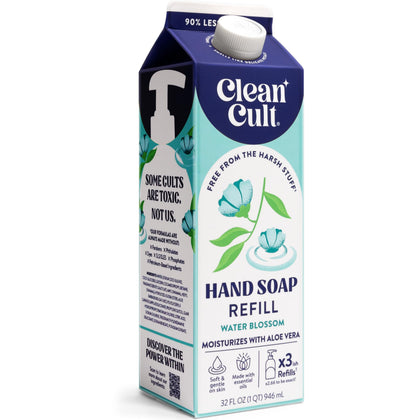 Cleancult Liquid Hand Soap Refill Water Blossom front view