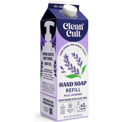 Cleancult Wild Lavender Liquid Hand Soap Refill front view