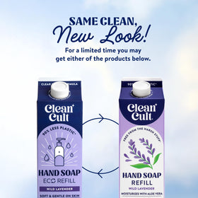 Cleancult Wild Lavender Liquid Hand Soap Refill with eco-friendly packaging