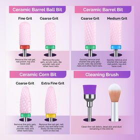 Cleaning brushes from MelodySusie nail drill bit set