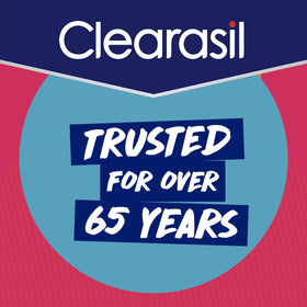 Clearasil Rapid Rescue Acne Face Pads on a bathroom counter