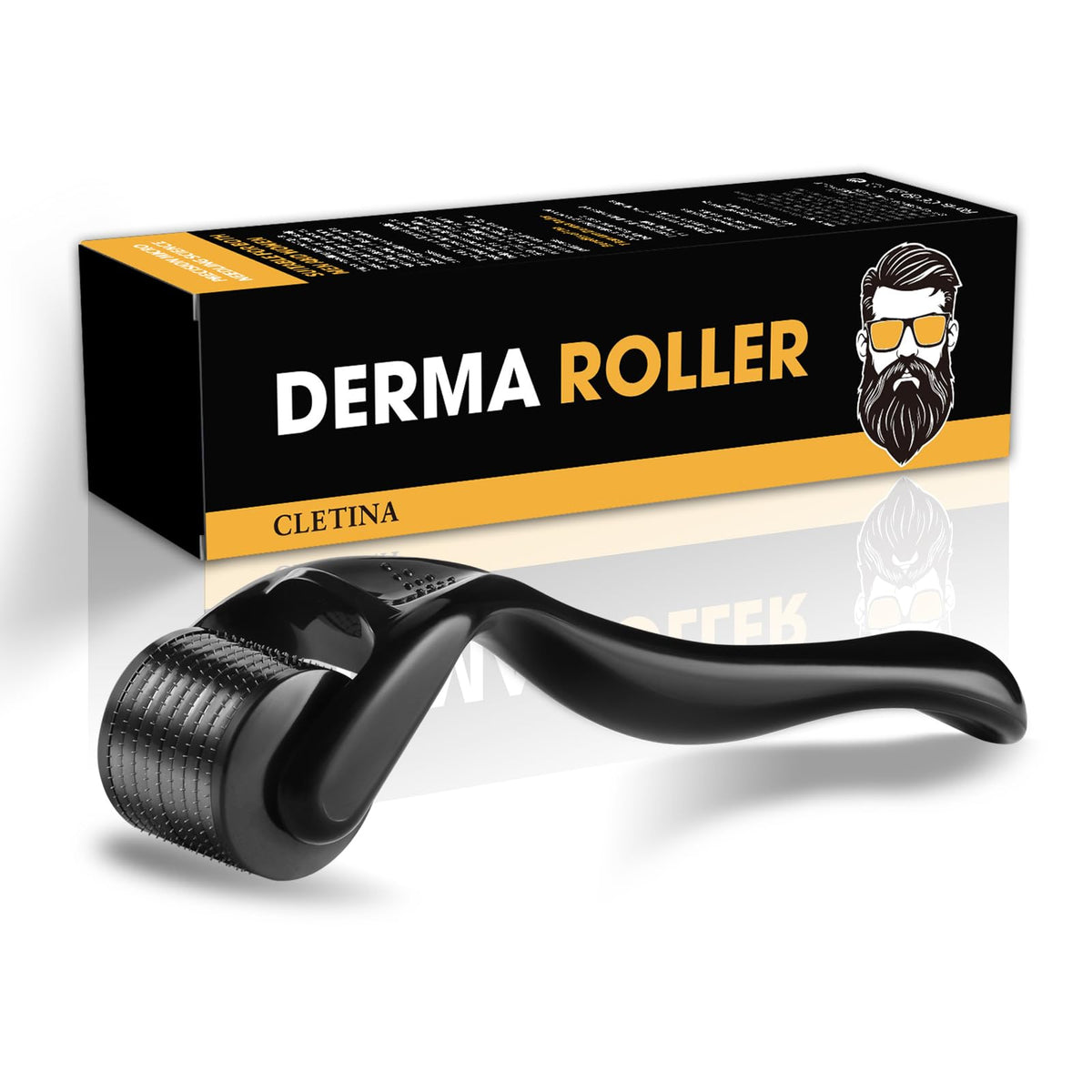 CLETINA 540 Titanium Derma Roller front view with 0.25mm needles