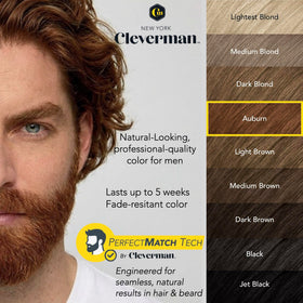 CLEVERMAN 2X Reusable Hair & Beard Dye in use on beard