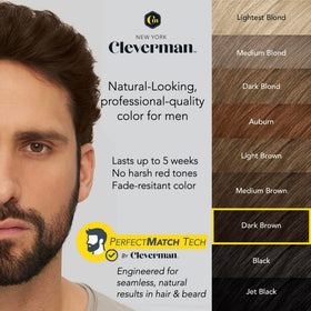 CLEVERMAN dark brown hair dye before and after results