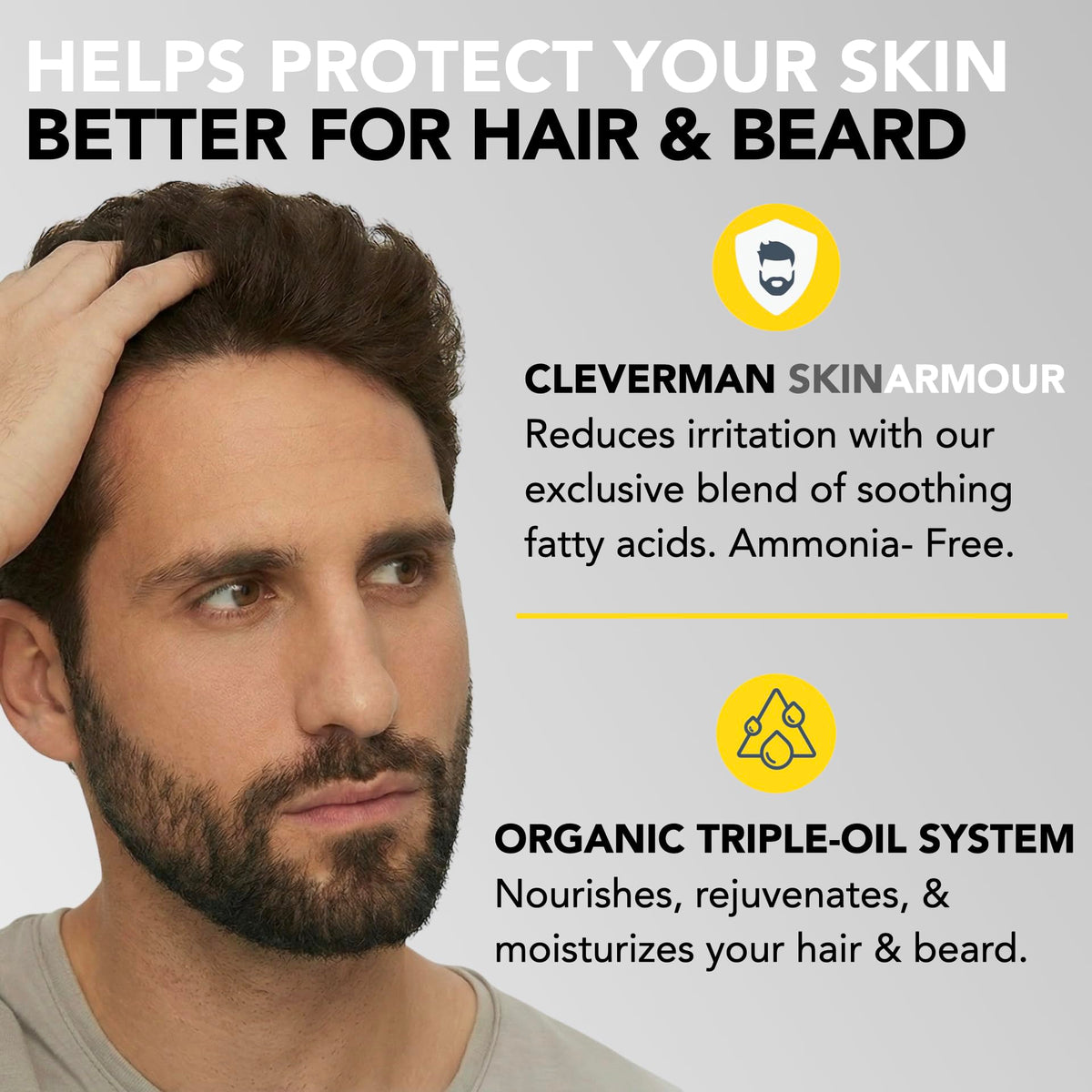 CLEVERMAN hair dye application process demonstration