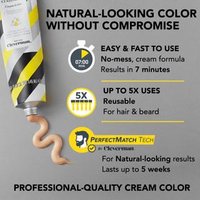 CLEVERMAN hair dye application process in 4 steps