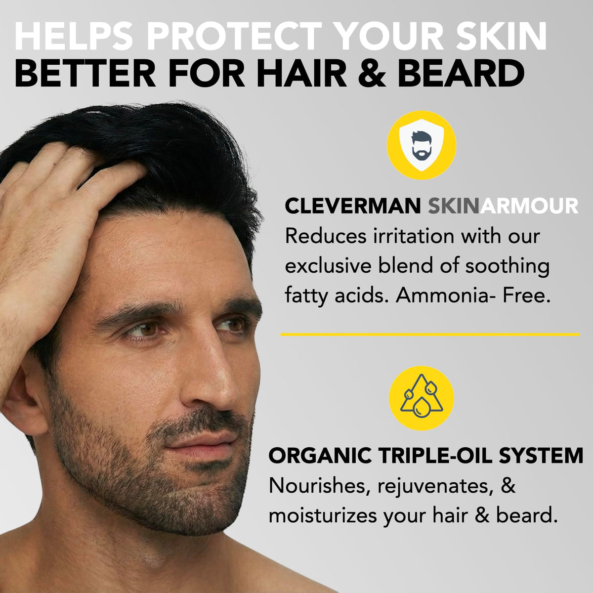 CLEVERMAN hair dye kit with developer cream and mixer tray