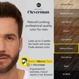 CLEVERMAN hair dye packaging with product details