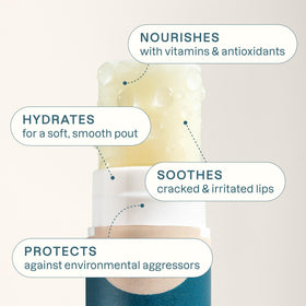 Cliganic Beeswax lip balm tube with natural ingredients