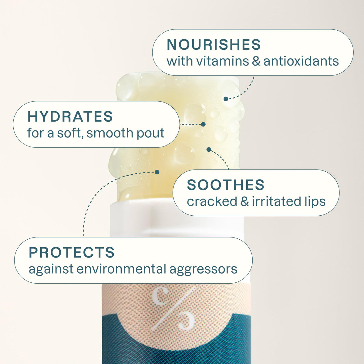 Cliganic Citrus Lip Balm tube front view