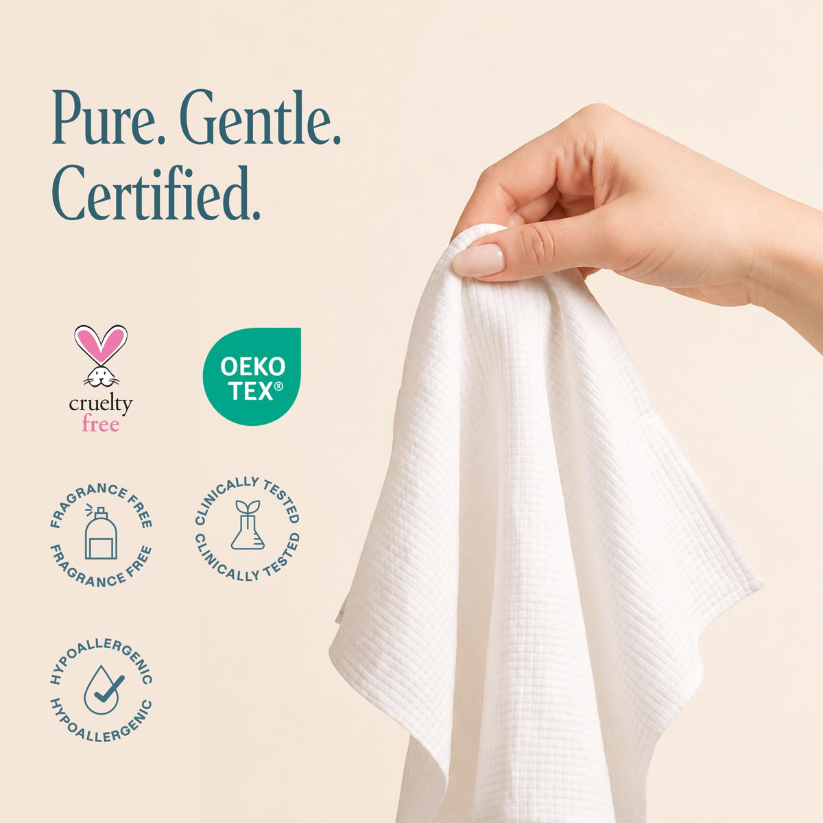 Cliganic Clean Face Towels XL bulk pack display