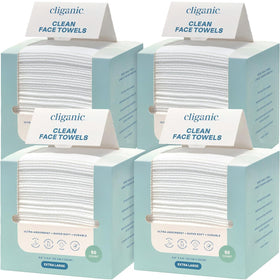 Cliganic Clean Face Towels XL front view of packaging