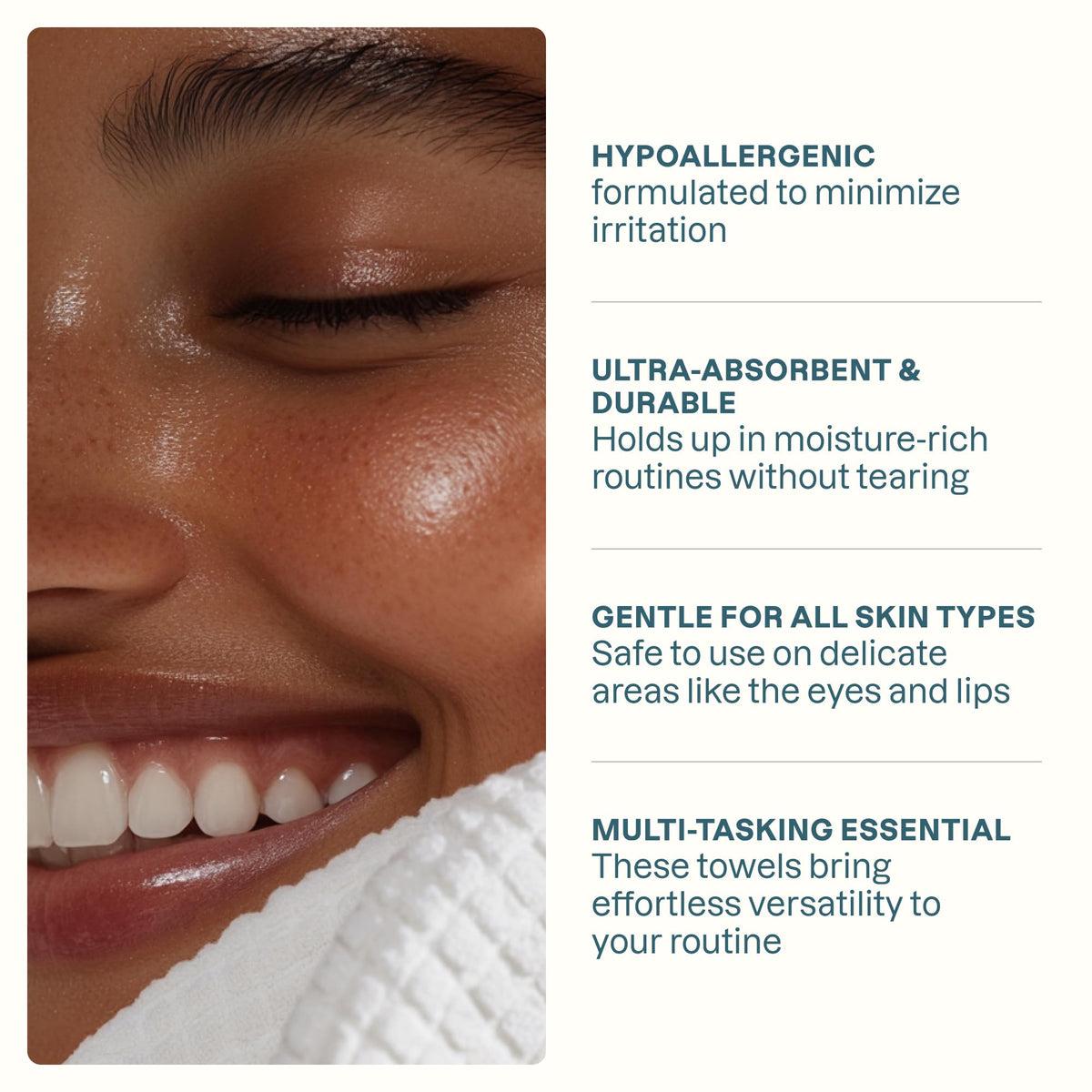 Cliganic Clean Face Towels XL in a spa setting