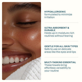Cliganic Clean Face Towels XL in a spa setting