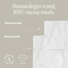 Cliganic Clean Face Towels XL stacked in a bathroom setting