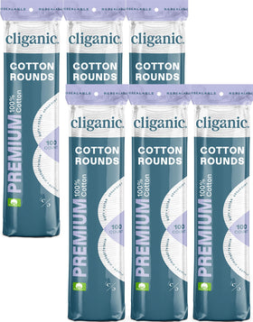 Cliganic Cotton Rounds 600 Count front view packaging