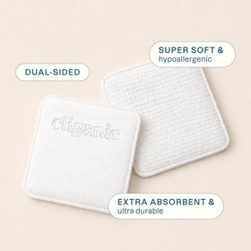 Cliganic Extra Large Face Pads smooth side close-up
