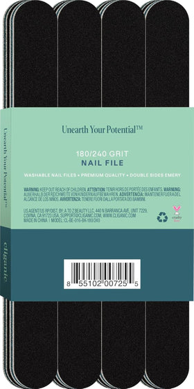 Cliganic nail file set packaging and contents