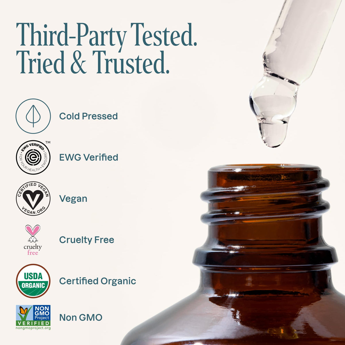 Cliganic Organic Castor Oil close-up of the bottle