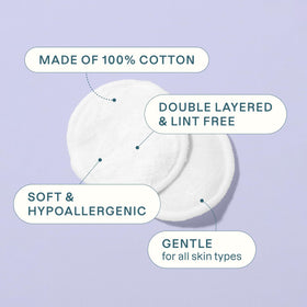 Cliganic Organic Cotton Rounds in a bathroom setting