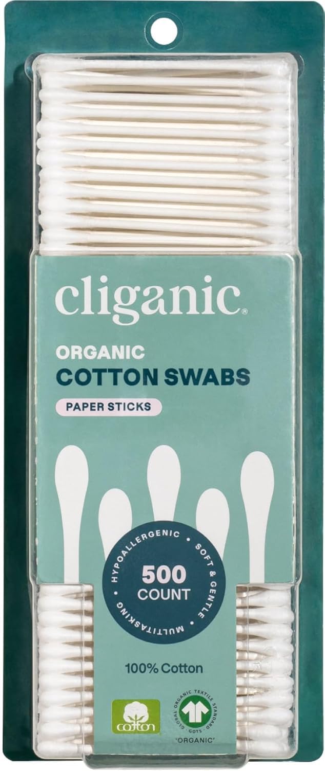 Cliganic Organic Cotton Swabs cleaning electronics