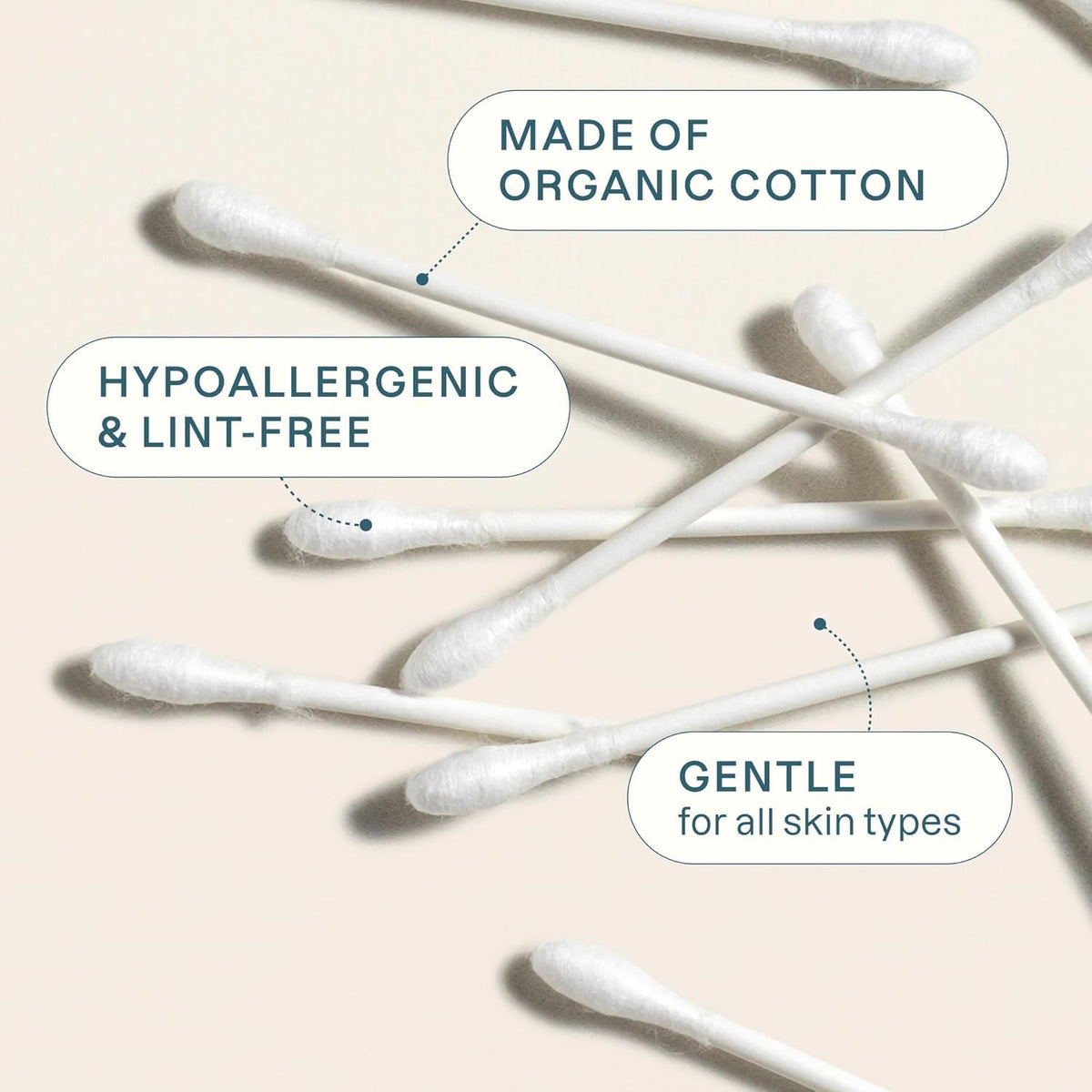 Cliganic Organic Cotton Swabs used for makeup application