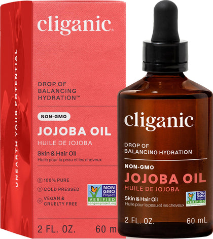 Cliganic Organic Jojoba Oil 60ml front view