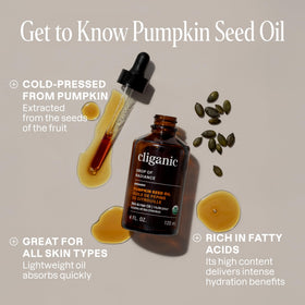 Cliganic Organic Pumpkin Seed Oil side view showing packaging