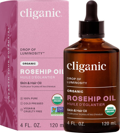 Cliganic Organic Rosehip Seed Oil 240g front view