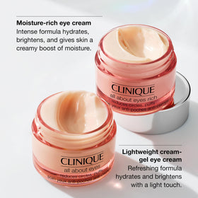 Clinique All About Eyes Lightweight Eye Cream application on skin
