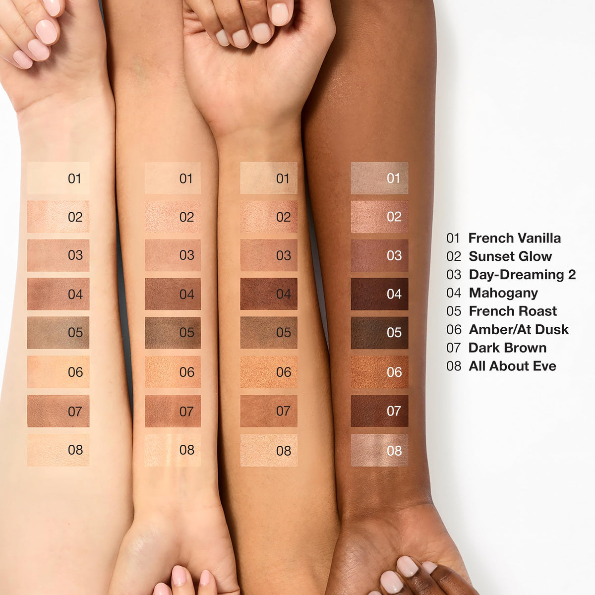 Clinique All About Shadow Eye Shadow Palette open showing shade selection