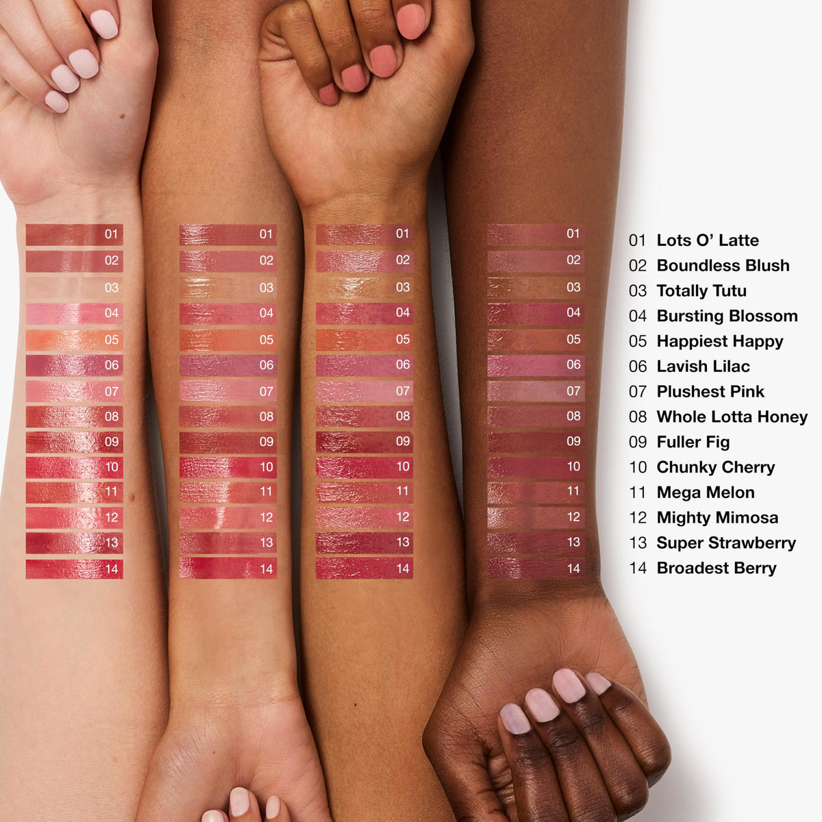 Clinique Chubby Stick Tinted Lip Balm Mega Melon in use