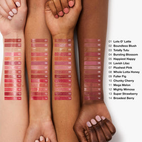 Clinique Chubby Stick Tinted Lip Balm Mega Melon in use