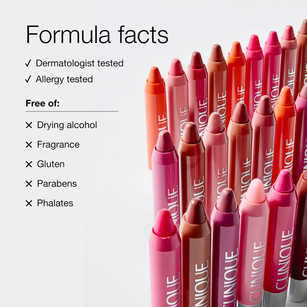 Clinique Chubby Stick Tinted Lip Balm Mega Melon with other makeup