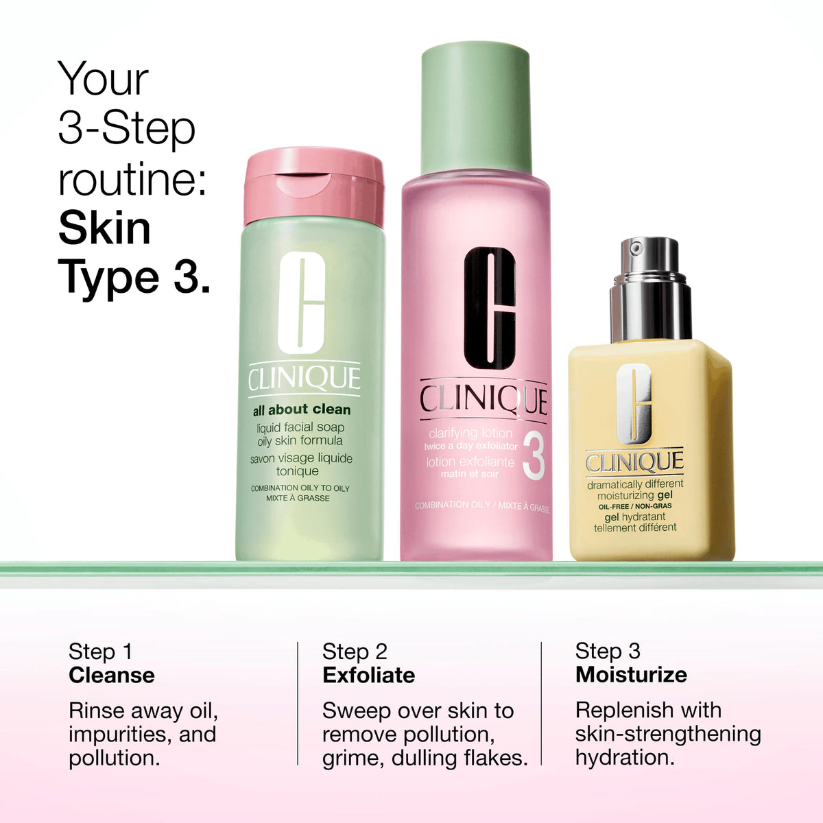 Clinique Dramatically Different Moisturizing Gel with skincare routine products