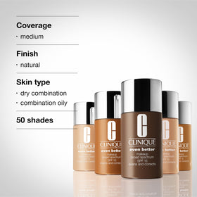 Clinique Even Better Foundation applied to model's face