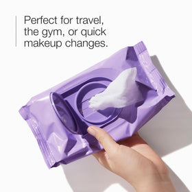 Clinique Micellar Cleansing Wipes displayed with gym accessories