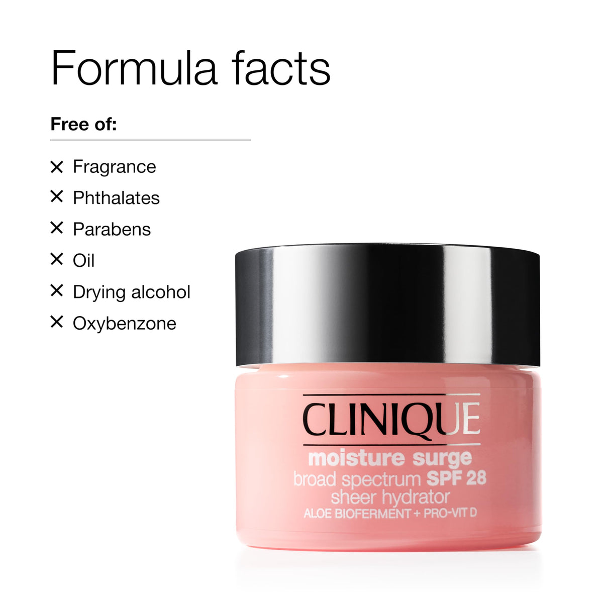 Clinique Moisture Surge Hydrator SPF 28 on bathroom counter