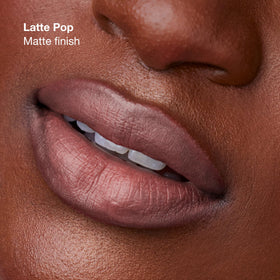 Clinique Pop Longwear Lipstick Latte Pop swatch on skin