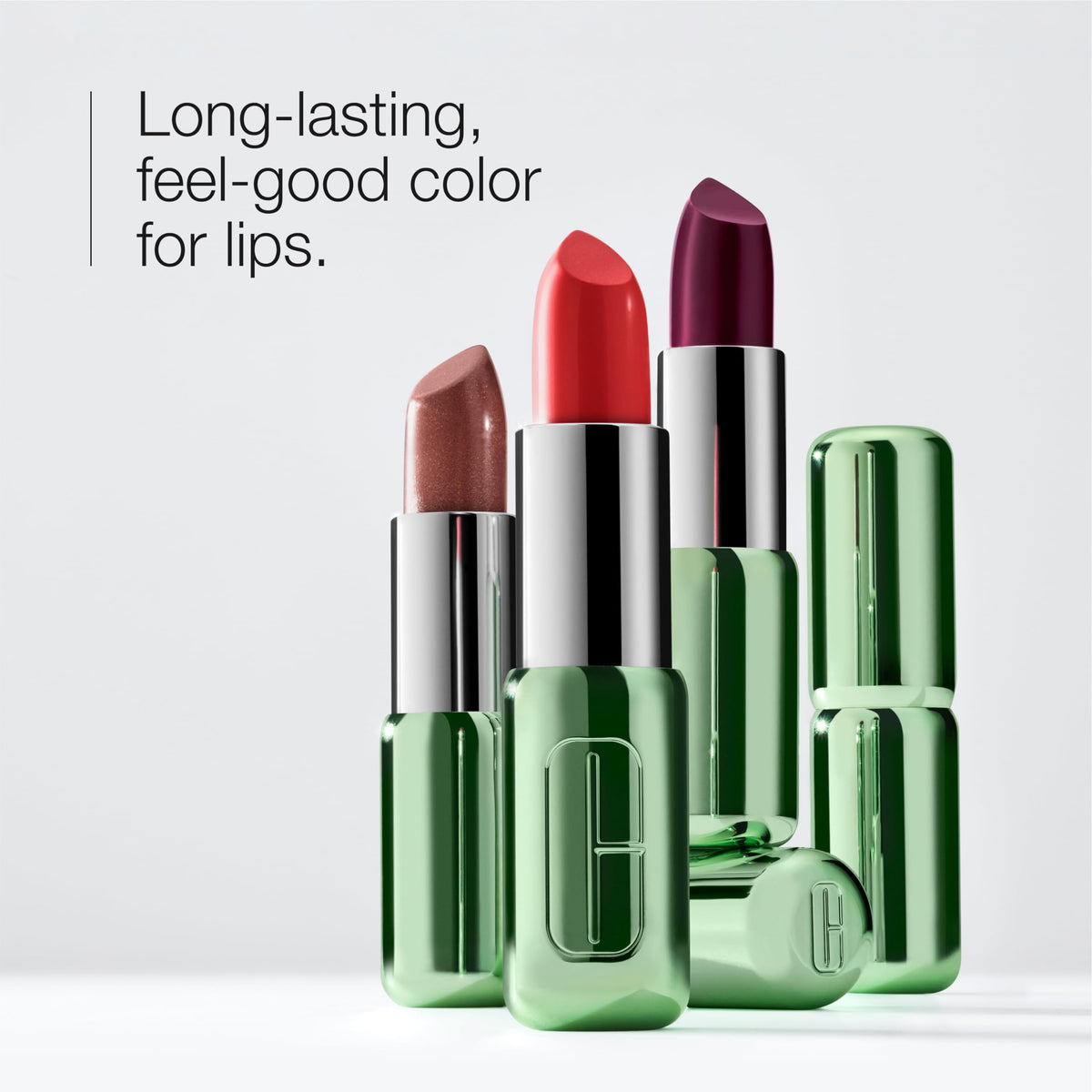 Clinique Pop Longwear Lipstick Petal Pop Matte side view
