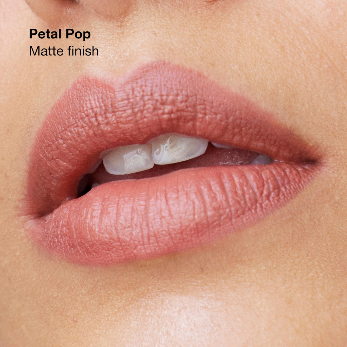 Clinique Pop Longwear Lipstick Petal Pop Matte swatch on skin