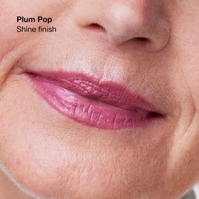 Clinique Pop Longwear Lipstick Plum Pop swatch on skin