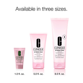 Clinique Rinse-Off Foaming Face Wash 5 Fl Oz with ingredients list